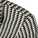 Vintage 90s Black White Houndstooth 100% Silk Cropped Blazer size XS Soiree Photo 10