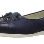 FSNY French sole navy leather sailor lace toe flats size 9 Blue Photo 0