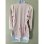 Lulu B Womens Pink V Neck 3/4 Sleeve Stretch Top Shirt M Size M Photo 2