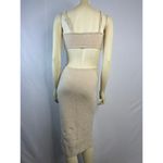 Pink Lily  Cutout Bodycon midi crem dress size small Photo 7