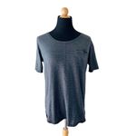 Lululemon Run Away Tee Heathered Black Womens Size 6 Technical Lightweight Photo 2