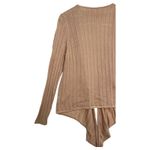 Soft Surroundings Cardigan Sweater Womens Small Tan Open Front Pointelle Knit Photo 7