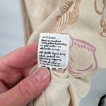 Blue Fish VTG 1999 Maxi Dress Womens XL Tan Linen Coffee Tea Pot Print Pocket Tan Photo 8