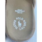 Polo Ralph Lauren Women's Cross Strap Sandals Slides Beige Fabric Comfort 9 Tan Photo 5