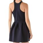 Alexander Wang  Navy Blue Black Pleated Neoprene Scuba Mini Racerback Dress sz S Photo 5