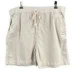 Faherty Shorts Organic Cotton Modal Linen Blend Cream Pull On Casual Womens XL White Photo 0