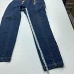 J. McLaughlin  Hastings Jeans High Rise Skinny Sailor Front Gold Snaps‎ Blue 8 Photo 5