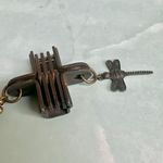 Stabilized Turquoise & Carnelian Beaded Necklace with Industrial Cross & Dragonf Photo 11