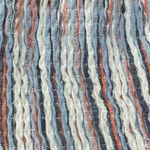 SheIn Smocked Tiered Mini Skirt Blue Orange White Stripe Size S Small Photo 2