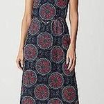 French Grey Nichelle Knit Medallion Print Halter Maxi Blue/Red dress Photo 0