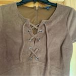 EXPRESS faux suede short sleeved dress Size 0 Photo 3