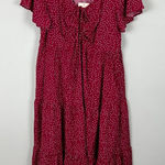 Bloom‎ Chic Midi Dress Milkmaid 18 20 Red Polka Dot Sweetheart Tiered Flutter Sl Size undefined Photo 0