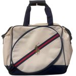 Ralph Lauren  Polo Player Diaper Bag Tote White Navy Red Striped Logo Photo 5