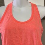 Athleta  Heather Bright Orange Razorback Tank Top Vertical Rouging Stripes-Med Photo 3