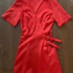 ZARA Red Wrap Dress Photo 0