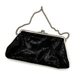 Kenneth Cole Y2K  Reaction Black Textured Clutch w/  removable Silver Chain Strap Photo 0