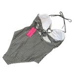 Betsey Johnson NEW Gingham Cutout Heart Ring Bandeau Swimsuit Photo 4