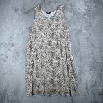 EXPRESS Dalmatian Dot Tank Dress Women M Black White Sleeveless Casual Easy Wear Photo 2