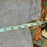 Tahari  100% Linen Shirt Dress Blue White Pinstripes Normcore Photo 4