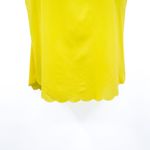 Anthropologie Mine Scalloped Lightweight Sleeveless Wide Strap Tank Top Shirt Blouse Yellow Photo 2