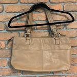 wilson's leather  Women's Pebbled Leather Satchel Purse Bag Light‎ Brown Medium Photo 4