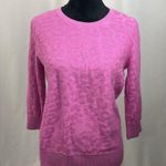 Dana Buchman pink cheetah print short sleeve sweater woman’s size large Photo 7