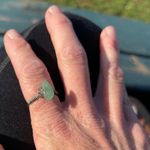 Wire Ring Green Stone (Custom Size To Order) Photo 0