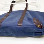 Cuyana  navy canvas leather weekender overnight bag Photo 4