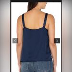 Liverpool  Los Angeles Woven Tank W/ Lace Trim Dark Navy Large NWT Photo 1