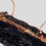 Urban Expression Urban Expressions black faux fur gold chain purse! Photo 8