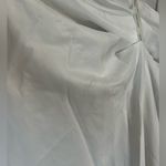 Oleg Cassini Satin Lace Strapless Wedding Dress Size 4 White Photo 8