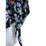 Free People  Black Butterfly Novelty Long Sleeve On Or Off Shoulder Top S Photo 2