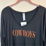 District Women’s Black Oklahoma Cowboys Long Sleeve Top Medium NWT Photo 1