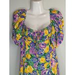 ZARA  Green Purple Yellow Floral Mini Corset Dress Womens Large Coquette Girl Photo 3