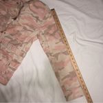 Gap  Pink Camo Utility Jackets Size Small Beige Tie Waist Stretch Cotton Photo 6