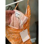 Suboo Sienna Printed Flounce Mini Dress Orange Womens Size XS Photo 10