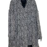 Boohoo Black and White Chiffon Ditzy Floral Smock Dress Plus Size 18 Photo 1