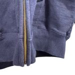 Sporty & Rich Navy SRHWC Zip Hoodie XS Navy Heavyweight Cotton Blue Photo 6