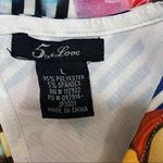 5th & Love Floral Geometric Boho Knee-Length Dress Short Sleeve Multicolor Sz L Photo 4