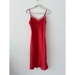 Wilfred Red Lace Trim Slip Dress Bias Cut Silky Cami Style Size Small Photo 1