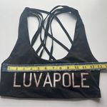 Black Luvapole Pole Dance Fitness Strappy Sports Bra Size M Photo 4