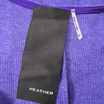 Heather Womens Blouse Shirt Top Silk Satin Ribbed Sleeveless Pullover Blue XL Photo 8