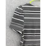 EXPRESS  Women's Blouse Short Sleeve Striped Square Neck Size Large Puff sleeve Photo 2