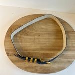 Amanda Smith Vintage 90s Blue Genuine Leather Golden Buckle Belt Size Large Photo 1