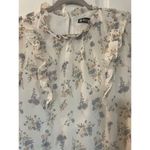 Allegra K  Floral Chiffon Ruffle Mock Neck Swing Dress size medium Photo 2