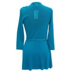 Cache  Aqua Cover Up Shrug Wrap and Belt Top New Stretch Peek A Boo Knit $88 NWT Photo 2