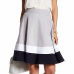 Amanda & Chelsea  Colorblock Gray and Black Women's Skirt Size 12 Photo 0
