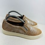 Frye Cracked Leather Lena Slip On Sneakers Sz 7 .5 Shoes Womens Brown Photo 2
