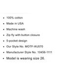 MOTHER SNACKS High Waisted Twizzy Skimp In Smacking Good Sz 23 Black Straight Photo 4