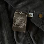 7 For All Mankind black faux leather zip front skinny pants Photo 3